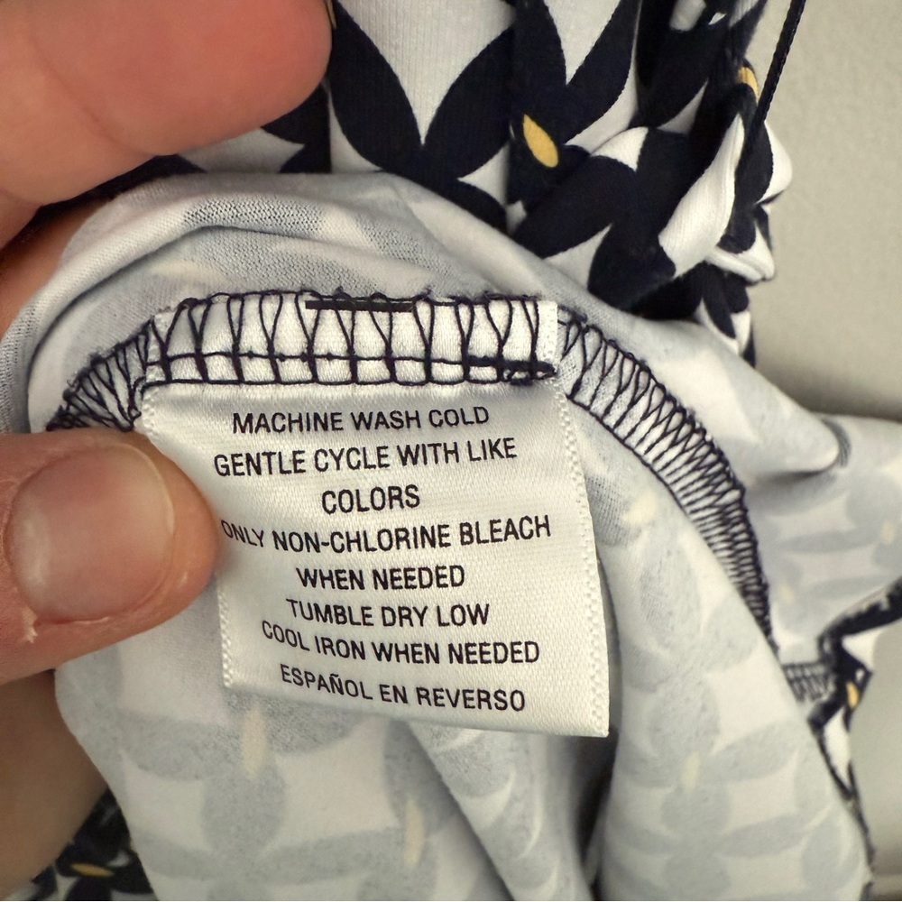 Charter Club Navy White Patterned Shirtdress SMALL - Picture 9 of 11